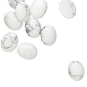 Edelsteine: Howlite Ovale 8x6mm 1 Strang – Neu (gemäss Beschreibung) aus Alpnachstad von perlengaby