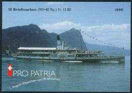 1999 - Pro Patria - Markenheftchen - Ersttag ET