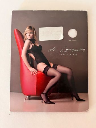 DI LORENZO Lingerie, Halterlose Strümpfe, Grösse M, Weiss