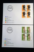 1997 4 FDC mit Satz Viereblöcken Gallo-römische Kunstwerke
