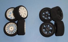 4 Sätze Moosgummireifen und Slickreifen für 1:10 4WD