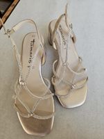 Tamaris Sandaletten Gr. 37 Gold Strass Elegant Party Sommer