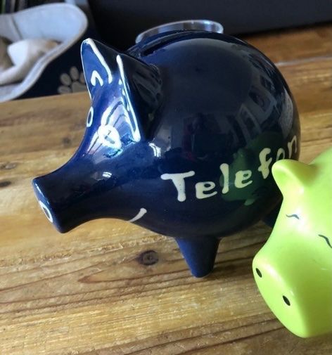 Spardosen: tirelire cochon bleu céramique – Gebraucht aus Perroy von barballalla 1