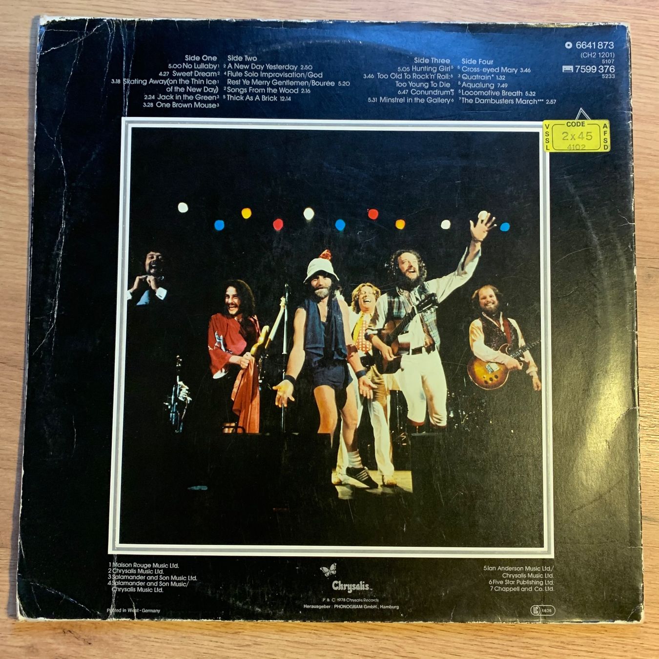 Dischi in vinile: JETHRO TULL - BURSTING OUT...OG GER 1978...VG+/VG – Usato da Gals venduto da Diskopatshop 1