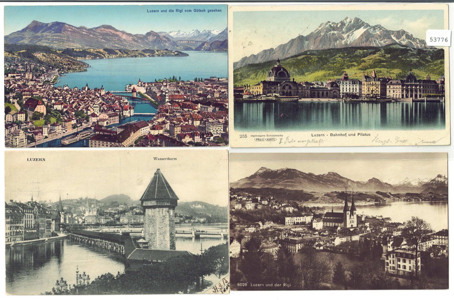 Cartoline postali: 4 AK - Luzern – Usato da Ettingen venduto da Kartenplanet