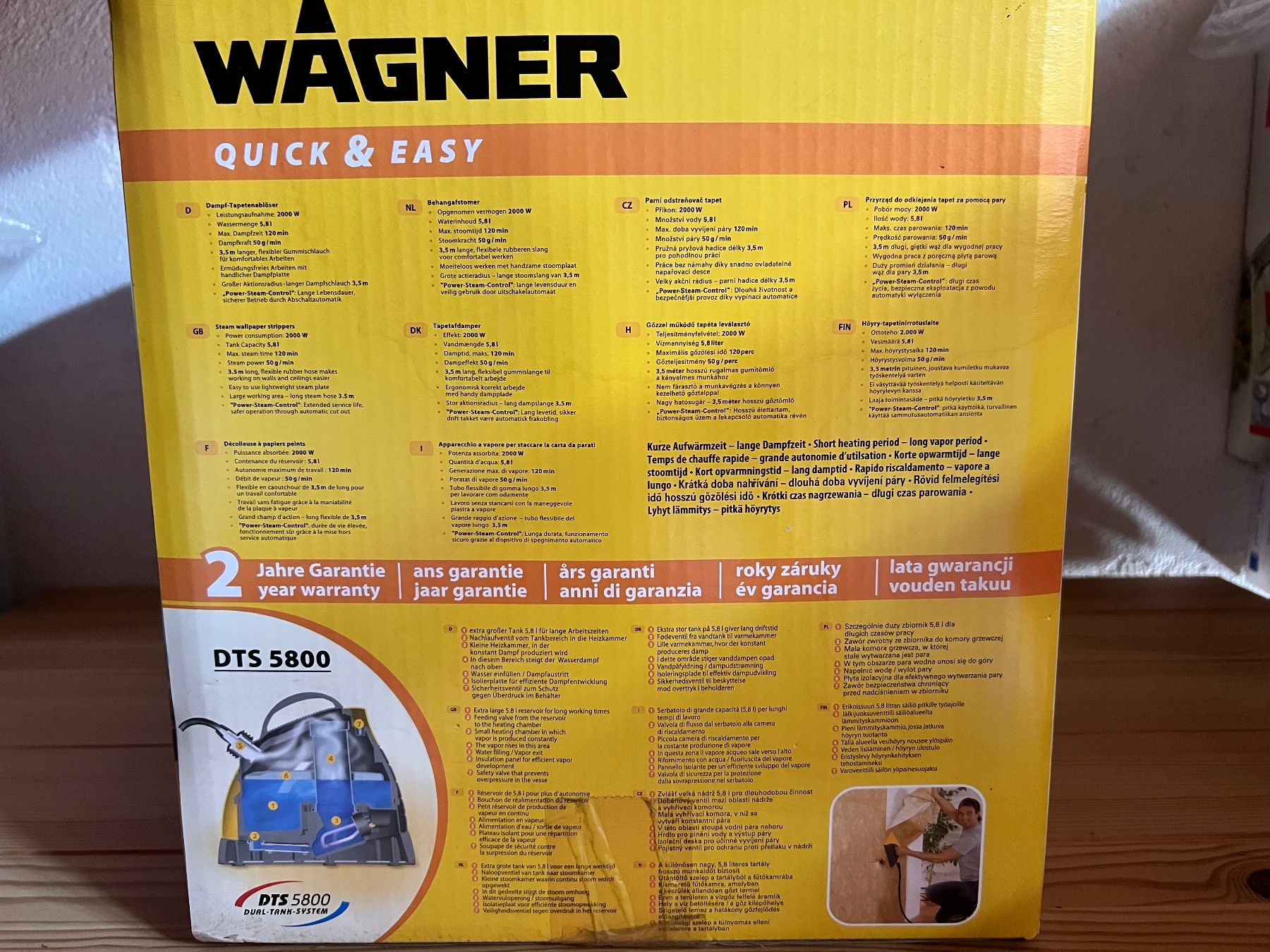 Wagner Pulitori a vapore: DTS 5800 Dampf - Tapetenablöser – Usato da Bern venduto da No1e 7
