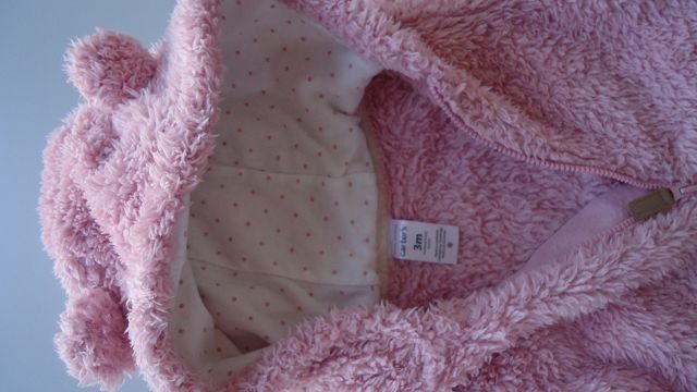Carter's Pagliaccetti: Rosa Plüsch Overall, Grösse 0-3Monate – Usato da Ergisch venduto da Haemmerli59 4
