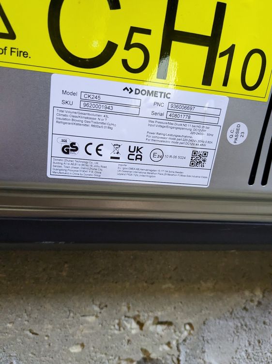 Box frigo Dometic CK 245 45 Litri /12/220 V/nuovo non usato (Neu
