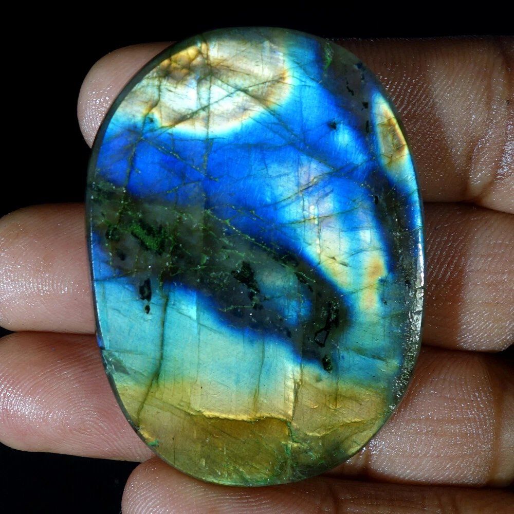 Pietre preziose: 126.05 kts Blau Labradorit Cabochon Edelstein Labradorite – Nuovo (secondo la descrizione) da Prilly venduto da ilyria73 3