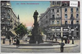 Zürich - Bahnhofstrasse - animee belebt - Litho