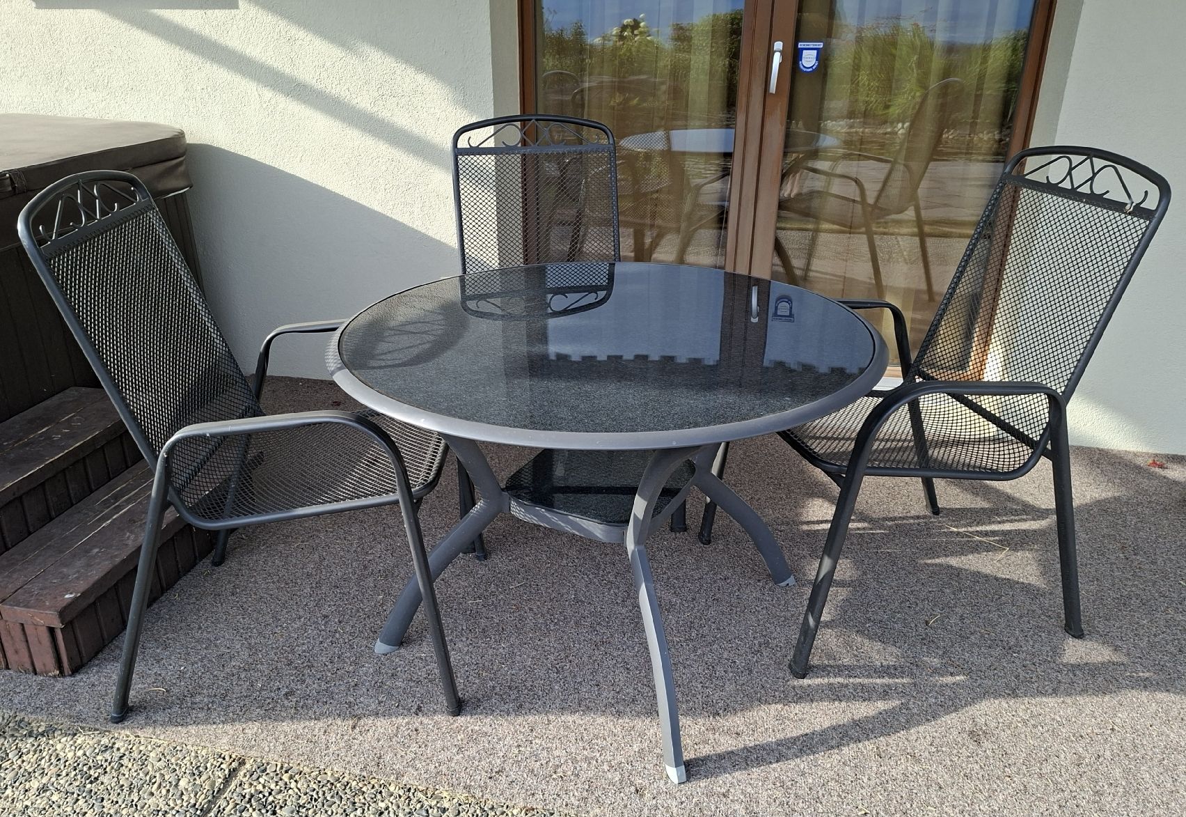 Tavoli: Gartentisch Ø 100cm mit 5 Stühlen – Usato da Pfäffikon ZH venduto da enderby01 2