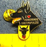 I  ❤  DIENSTHUNDE KANTONSPOLIZEI URI PIN GEPRÄGT GOLDIG