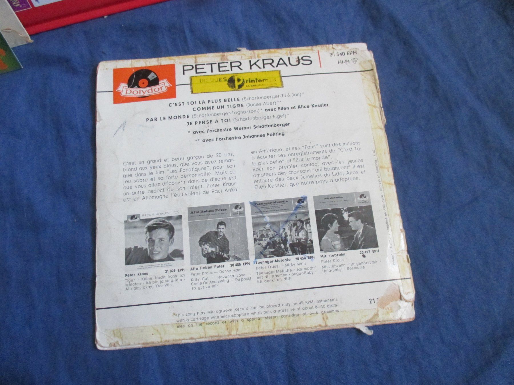 Schallplatten: Peter Kraus EP Comme un tigre – Gebraucht aus Colombier NE von nene288 1