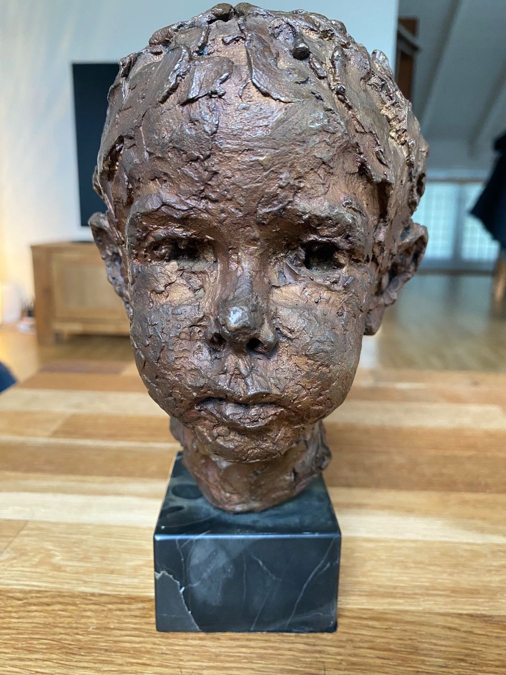 Sculture & Statue: Bronze Skulptur Bubenkopf – Usato da Reinach BL venduto da Nati81