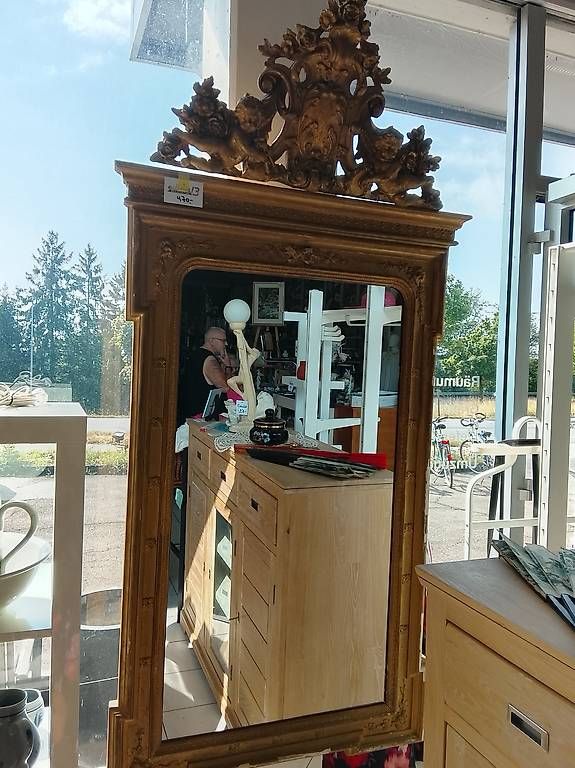 Spiegel: Grosser Spiegel mit Aufsatz, Barock – Gebraucht aus Neuhausen am Rheinfall von galleria13 4