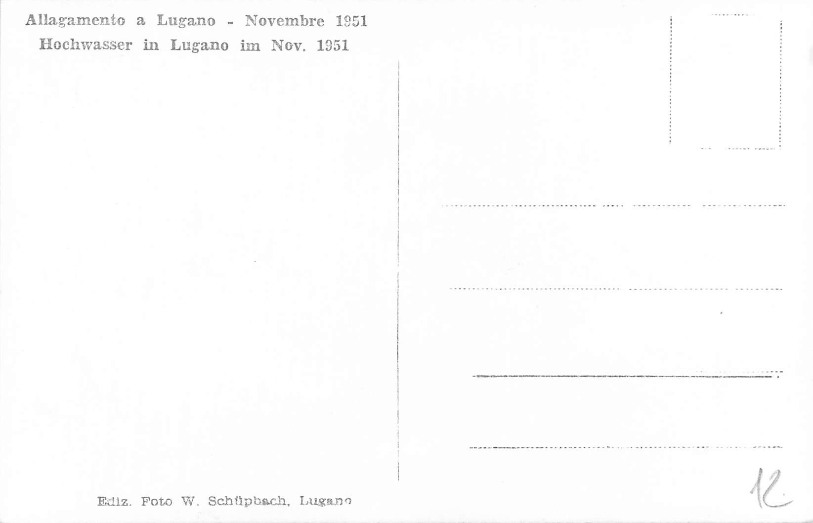 Cartes postales: Allagamento Lugano 1951 – D'occasion à Biasca par Blenio71 1