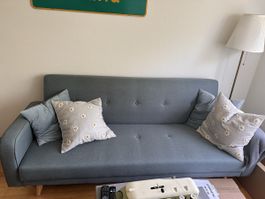 Schlafsofa graublau