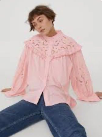 H&M Trend Baumwoll Bluse Hemdbluse Neu