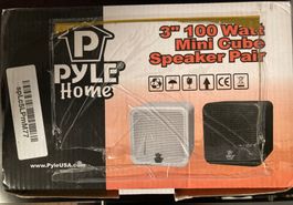 Pyle Home Mini Cube Lautsprecher Paar 3 Zoll 100 Watt
