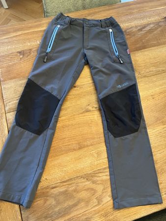 Trollkids Wanderhose Softshell grau schwarz Grösse 146