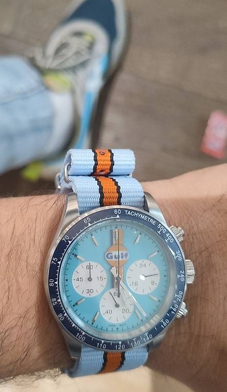 Orologi: Chronographenuhr, Gulf Edition, 40 mm – Usato da Zürich venduto da Orkageta