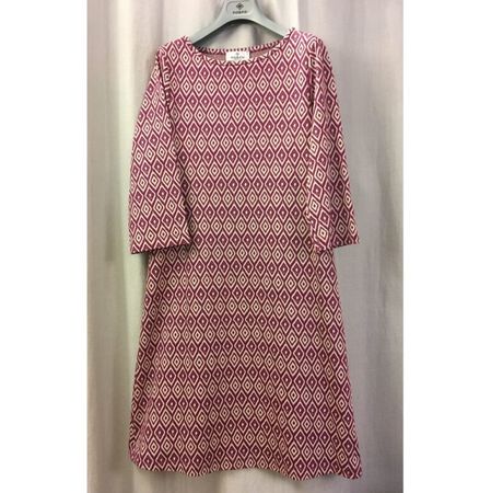 Piu & Piu Jersey 3/4 A Schlupf Kleid Rhombus magenta Gr 38