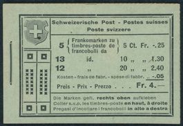 1921 - Markenheftchen - Tellknabe - Tellbrustbild