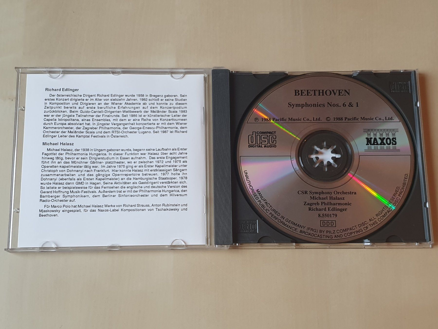 CD: Beethoven Symphony No. 6 & 1 – Usato da Stansstad venduto da collectorsshop 2