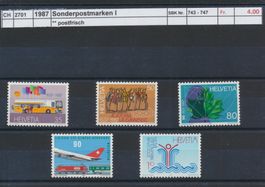 1987 "Sonderpostmarken I", ** postfrisch