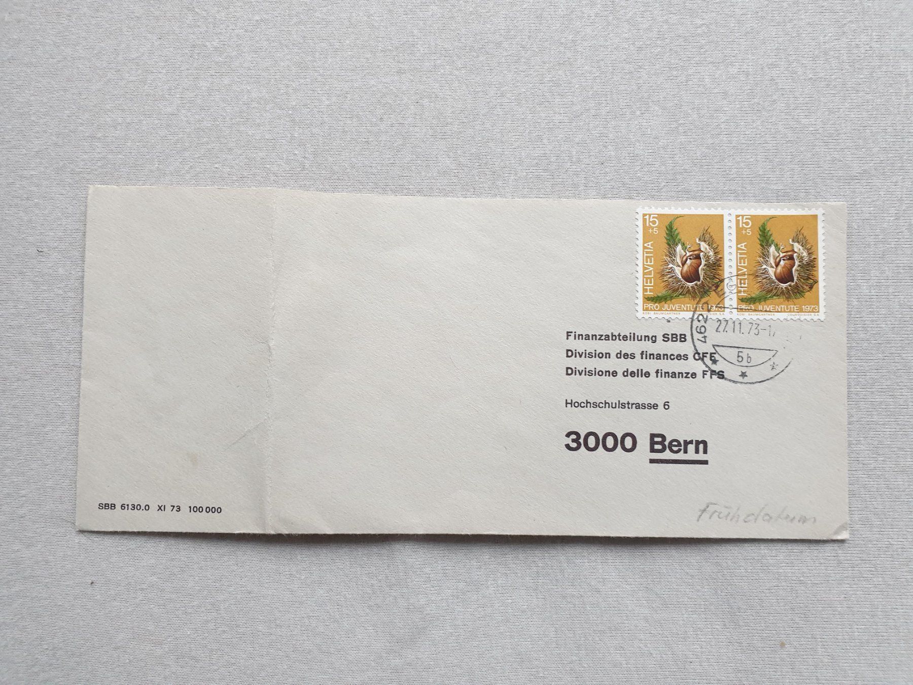 Tutti i francobolli: (120) Pro Juventute 1973 mit Frühstempel – Usato da Schwarzhäusern venduto da Inot3