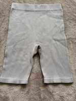 Kurze Rippstrick Hose hellgrau Grösse XS-M