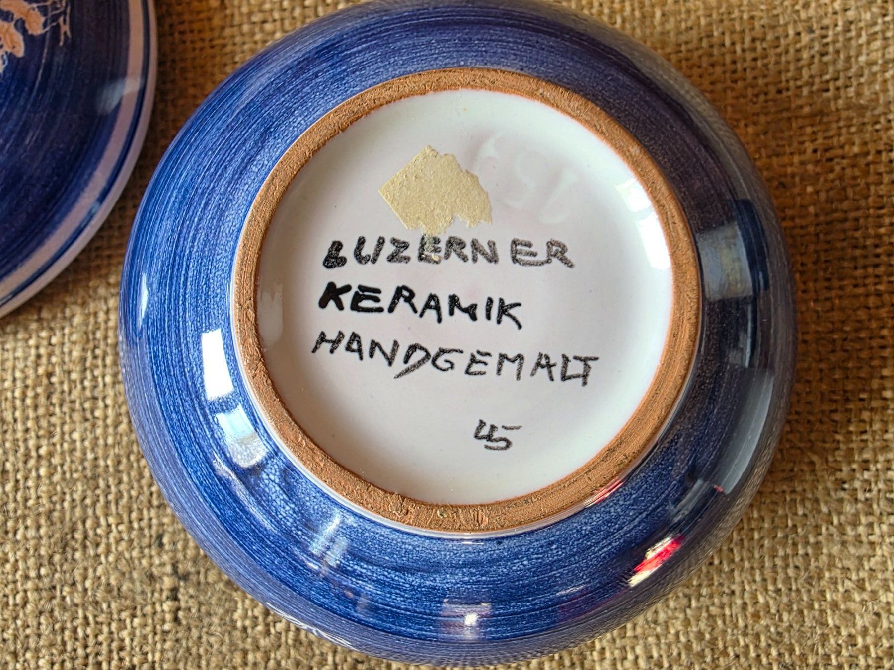 Zuccheriere: Antike Schale Zuckerdose Luzerner Keramik 45 - Handmade – Usato da Walterswil BE venduto da Lonitti 3