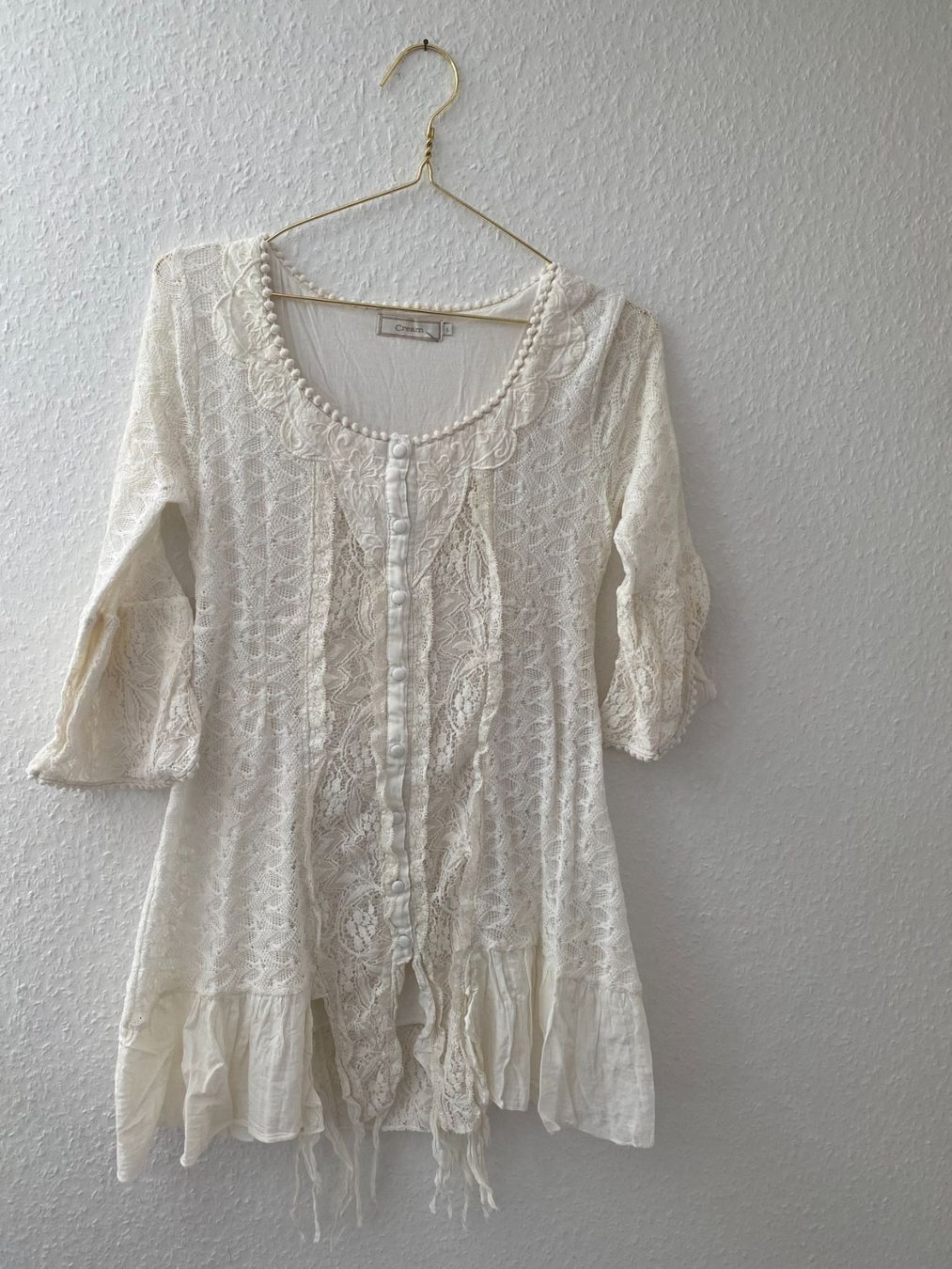 Cream Tuniche: Romantische Original Cream Tunika Gr. S – Nuovo (secondo la descrizione) da Stetten SH venduto da bijoux18