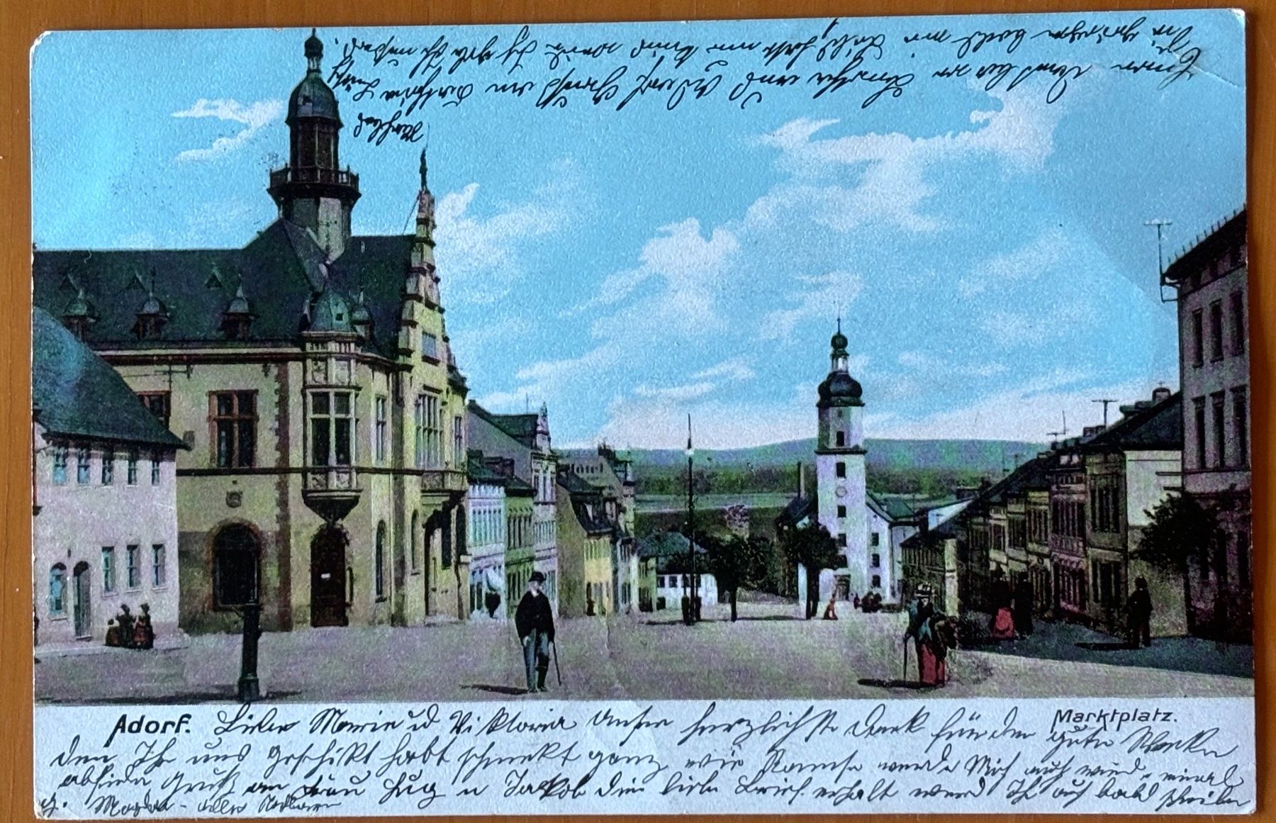 Cartes postales: Deutschland, Adorf, Marktplatz, 1908 – D'occasion à Frauenfeld par Merk52