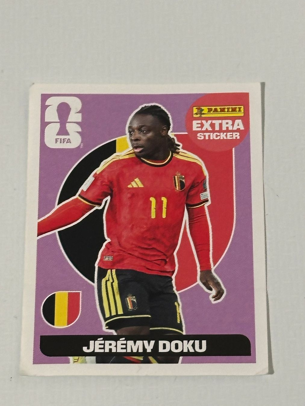 Panini Carte collezionabili: Jeremy Doku extra Sticker violett – Usato da Amriswil venduto da ALETAL