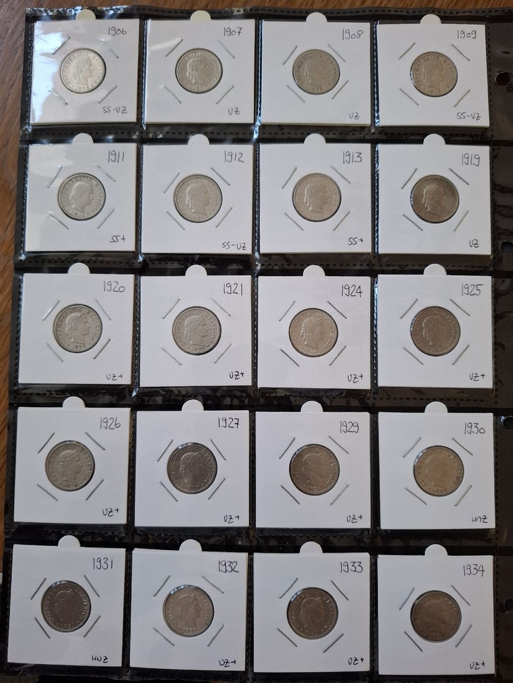 Tutti le monete: 20 Rappen Sammlung nr.30 – Usato da Hunzenschwil venduto da Hardrock6 1