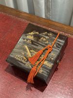 Antike Lack-Dokumentenbox, Japan, um 1900