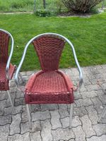 8 Gartenstühle  Rattanstil, Metallgestell, Preis Pro Stuck