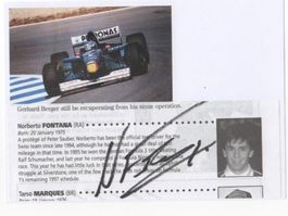 Autogramm von Ex-F1-Rennfahrer Norberto Fontana ARG