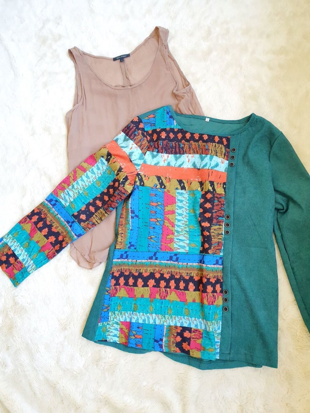 Maglioni & Felpe: PULLI PULLOVER PETROL UND BUNT M 38 VINTAGE STYLE CORDSTOFF – Nuovo (secondo la descrizione) da Elsau venduto da the-colorful-side 9