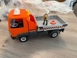 Playmobil Lastwagen 6861 orange gebraucht guter Zustand