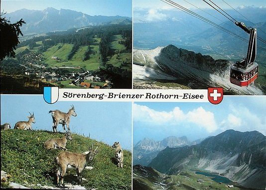 Cartes postales: SÖRENBERG Brienzer Rothorn - Eisee - Luftseilbahn – D'occasion à Jona par philajona