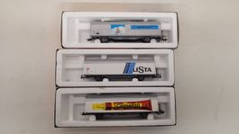 Spur H0 Roco 3er Set SBB Schiebewandwagen AC/DC