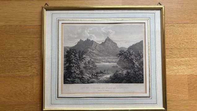 Incisioni: Historischer Stich Lauerzersee mit Insel Schwanau – Usato da Münchenbuchsee venduto da sparky_777