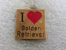 Ansteckpin 181: I Love Golden Retriver