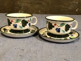 2 Teetassen Arabia Palermo Finland, Dorrit von Fieandt
