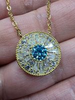Collier argent avec diamant de moissanite de 0,5 ct certifié