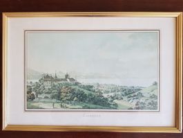 Eau-forte "Lausanne" par B. A. Duncker