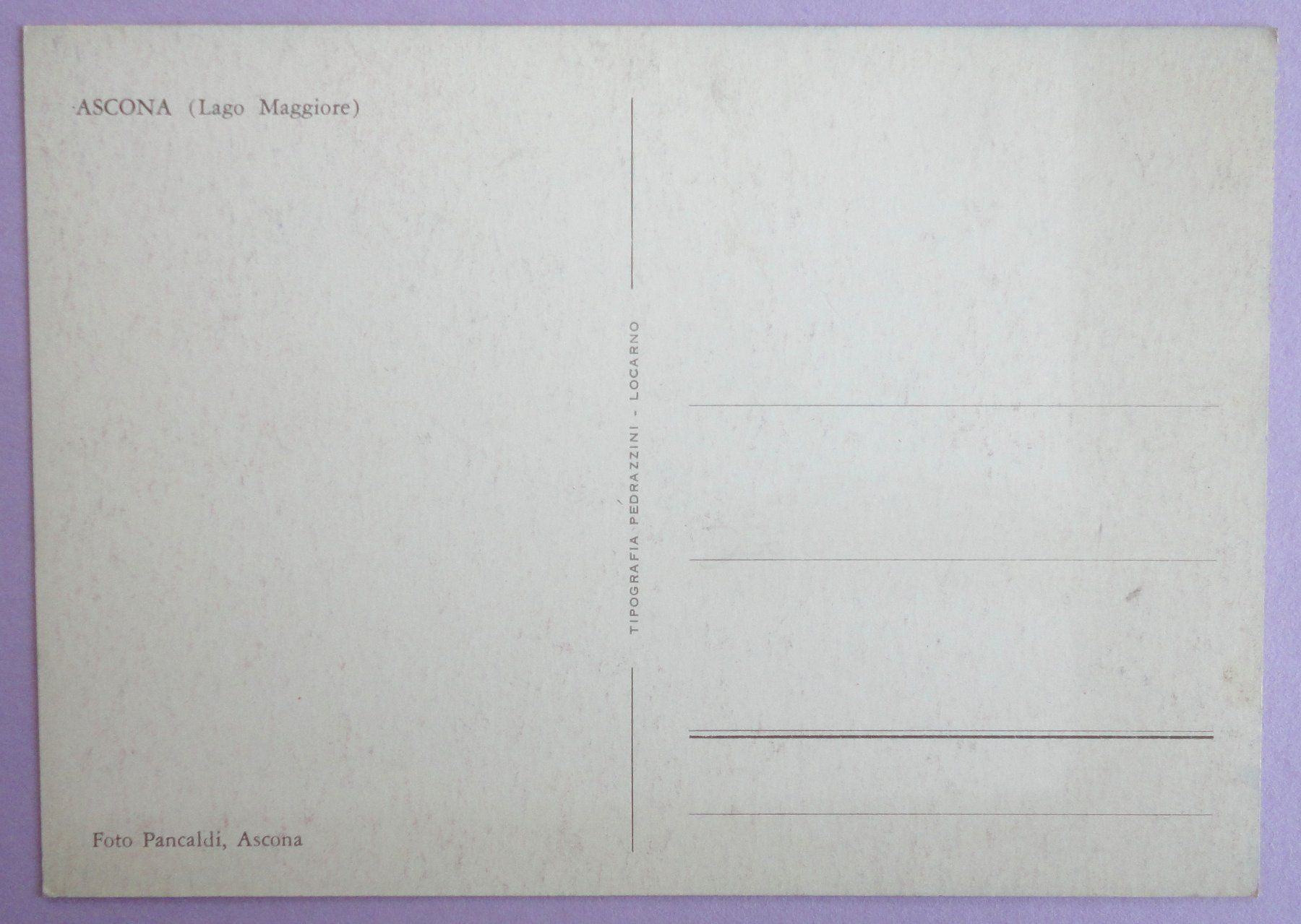 Cartes postales: Ascona (Lago Maggiore) – D'occasion à Fétigny par Billy2miny 1