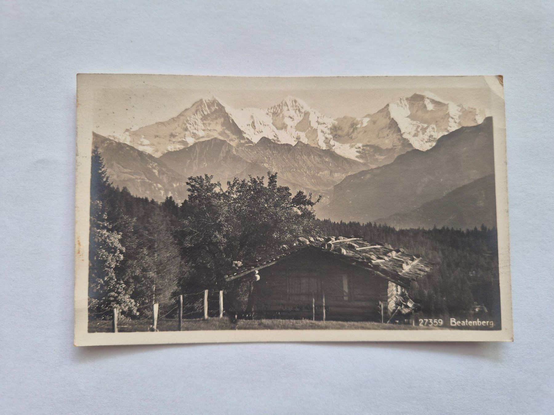 Cartoline postali: Alte Ansichtskarte Beatenberg mit Alpenpanorama – Usato da Langendorf venduto da zvonu161